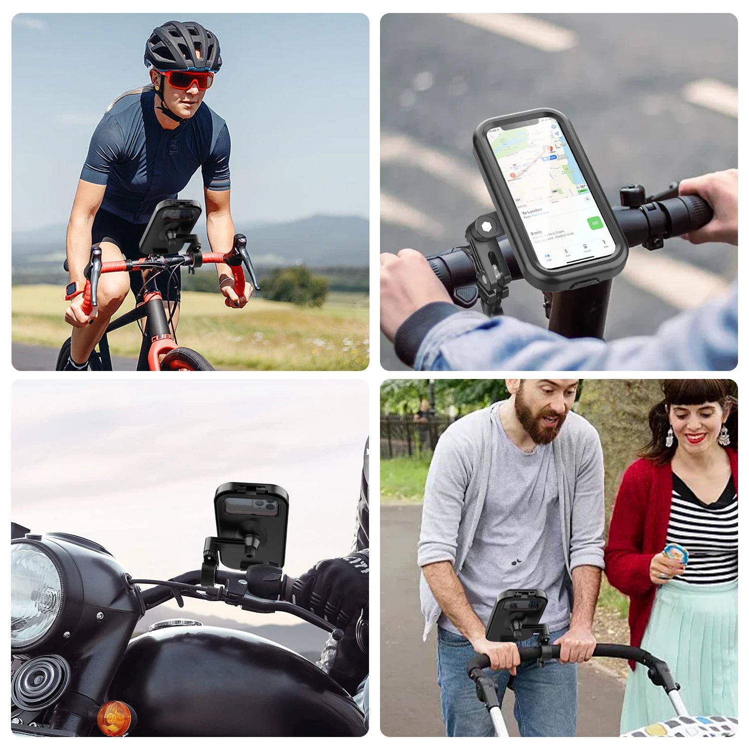 Waterdichte telefoonhouder voor fiets en scooter